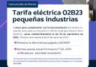 TARIFA ELÉCTRICA 02B23 PARA PEQUEÑAS INDUSTRIAS