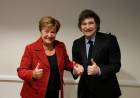LA HISTORIA DETRÁS DE LA FOTO DE MILEI CON GEORGIEVA: SONRISAS Y LA SÚPLICA POR MÁS DÓLARES