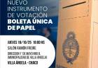 CAPACITACIÓN CIUDADANA SOBRE BOLETA ÚNICA EN VILLA ÁNGELA