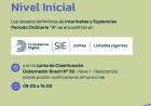NIVEL INICIAL: ESTÁN DISPONIBLES LOS LISTADOS DEFINITIVOS DE INTERINATOS Y SUPLENCIAS