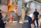 SE ATRINCHERÓ Y SE PRENDIÓ FUEGO EN UNA EMPRESA PARA RECLAMAR UNA DEUDA SALARIAL 