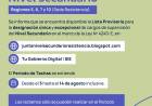JUNTA DE CLASIFICACIÓN DE NIVEL SECUNDARIO: HABILITAN EL PERÍODO DE TACHA PARA LA DESIGNACIÓN DE SUPERVISORES