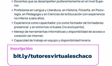 CAPACITACIÓN DOCENTE 2024: EDUCACIÓN ABRE CONVOCATORIA PARA CUBRIR CARGO DE TUTOR VIRTUAL