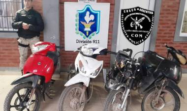 CUATRO MOTOCICLETAS SECUESTRADAS POR INFRACCIONES AL CÓDIGO DE FALTAS 