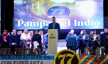 PAMPA DEL INDIO CELEBRÓ SUS 77 AÑOS CON NUEVAS OBRAS PARA LA COMUNIDAD
