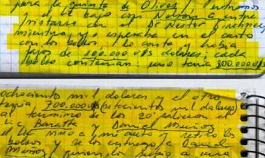 CAUSA CUADERNOS: ORDENAN UNA PERICIA SOBRE LOS MANUSCRITOS DE CENTENO DE CARA AL JUICIO ORAL