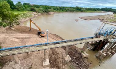 PUENTE LIBERTAD: SAMEEP REALIZÓ LA LIMPIEZA EN LA TOMA DE AGUA CRUDA DEL RÍO BERMEJO