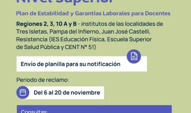 PLAN DE ESTABILIDAD LABORAL DOCENTE: NUEVAS REGIONALES RECIBEN PLANILLA DE LA JUNTA DE NIVEL SUPERIOR