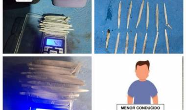 COLONIAS UNIDAS:  DEMORAN A UN ADOLESCENTE DE 16 AÑOS CON DROGA: YA ESTÁ CON SUS PADRES