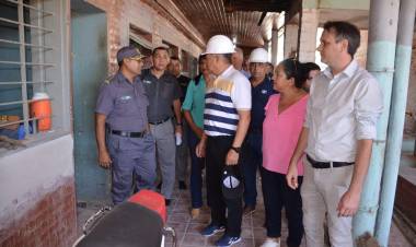 UNIDAD PENITENCIARIA VI: EL MINISTRO DE SEGURIDAD RECORRIÓ EL AVANCE DE LAS OBRAS