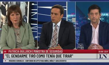 PATRICIA BULLRICH CONTRADICE TODAS LAS EVIDENCIAS Y DICE QUE "EL GENDARME TIRÓ COMO TENÍA QUE TIRAR”