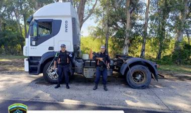 EN UN CONTROL DESCUBRIERON QUE UN CAMIÓN PRESENTABA PEDIDO DE SECUESTRO
