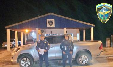 CAMINERA SECUESTRÓ UNA CAMIONETA CON PEDIDO Y RECUPERÓ UNA MOTOCICLETA