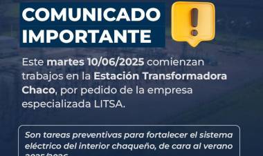 PLAN DE CONTINGENCIA ENERGÉTICA PROVINCIAL: ENSAYOS ELÉCTRICOS EN LA ESTACIÓN TRANSFORMADORA CHACO
