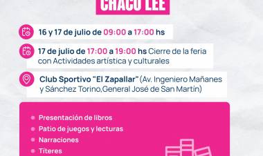 CHACO LEE: CON IMPORTANTE GRILLA DE ACTIVIDADES, SE VIENE LA FERIA PROVINCIAL DEL LIBRO 2025