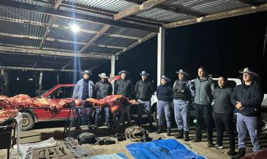 EN OPERATIVO RURAL SECUESTRAN 250 KG DE CARNE Y DETIENEN VEHÍCULO SOSPECHOSO