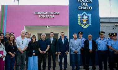 PLAN PROVINCIAL DE SEGURIDAD: EL GOBERNADOR ZDERO INAUGURÓ LA RENOVADA COMISARÍA SEGUNDA DE FONTANA