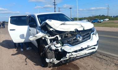 FUERTE ACCIDENTE EN LA INTERSECCION DE RUTA 16 Y RUTA PROVINCIAL Nº 4