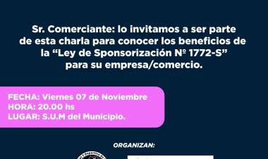 CHARLA INFORMATIVA SOBRE LA LEY DE SPONSORIZACIÓN DEPORTIVA EN PAMPA DEL INFIERNO