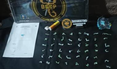 SECUESTRAN 64 “BOCHITAS” DE COCAÍNA EN UN OPERATIVO PREVENTIVO