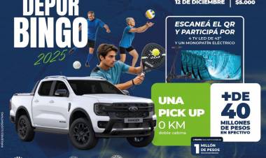 ESTE VIERNES 12 SE SORTEARÁ EL DEPORBINGO DE LOTERÍA CHAQUEÑA
