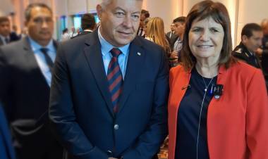 PATRICIA BULLRICH RECONOCE EL TRABAJO DEL MINISTRO HUGO MATKOVICH Y LA POLÍTICA DE SEGURIDAD IMPULSADA POR EL GOBERNADOR ZDERO