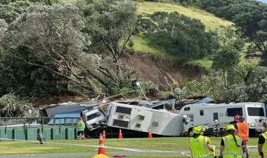DESLIZAMIENTO DE TIERRA EN UN CAMPING EN NUEVA ZELANDA: HAY PERSONAS DESAPARECIDAS