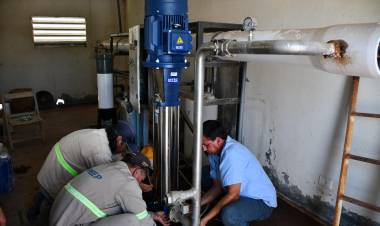 SAMEEP Y EL MUNICIPIO RESTABLECIERON DOS PLANTAS CLAVES DE AGUA EN SANTA SYLVINA