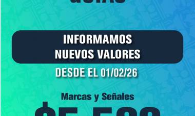 ACTUALIZACIÓN DE PRECIOS: CERTIFICADOS Y TRÁMITES, A PARTIR DE FEBRERO DE 2026
