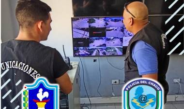 VILLA ÁNGELA: VERIFICARON Y REALIZARON MANTENIMIENTOS EN EL SISTEMA DE VIDEOVIGILANCIA