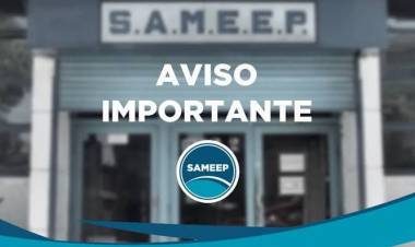 SAMEEP REALIZARÁ ESTE MIÉRCOLES UNA SUSPENSIÓN PROGRAMADA DEL SERVICIO EN EL SEGUNDO ACUEDUCTO