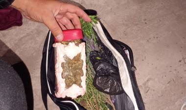 DETUVIERON A UN HOMBRE QUE TRANSPORTABA MARIHUANA Y PASTA BASE EN UN COLECTIVO DE LARGA DISTANCIA