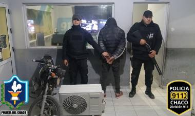 VILLA ÁNGELA: FRUSTRARON EL ROBO DE UN AIRE ACONDICIONADO Y DETUVIERON A UN HOMBRE