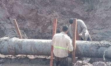 ACUEDUCTO GENERAL SAN MARTÍN: FINALIZARON LOS TRABAJOS Y SE RESTABLECE EL SERVICIO