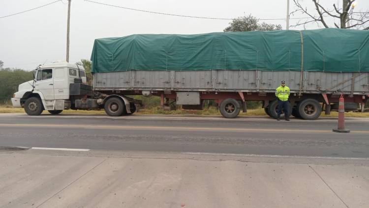 AGENTES VIALES DEMORAN UNA CARGA DE PRODUCTO FORESTAL CON ANOMALIAS EN SUS DOCUMENTACIONES