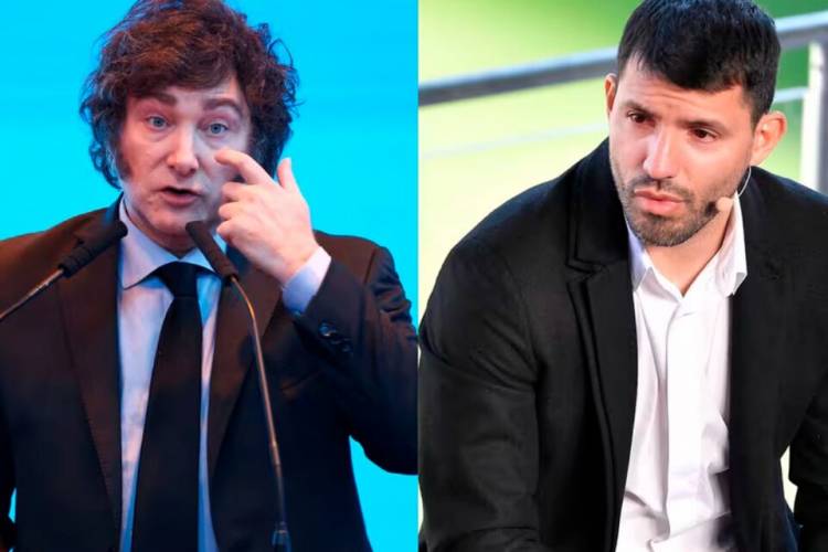 JAVIER MILEI Y EL KUN AGÜERO, LA EXTRAÑA PAREJA UNIDA POR LOS NEGOCIOS DE LA PELOTA