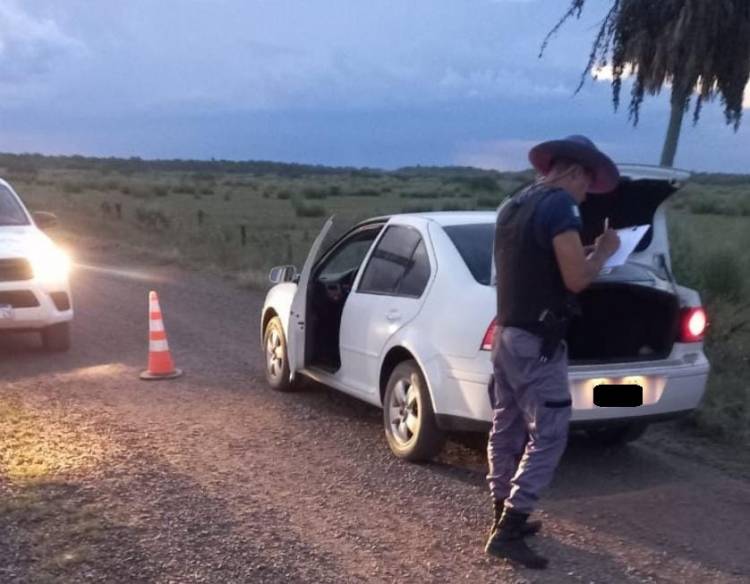 CONTROL DESCUBRIÓ QUE LLEVABA UN CHANCHO ARISCO EN EL BAÚL