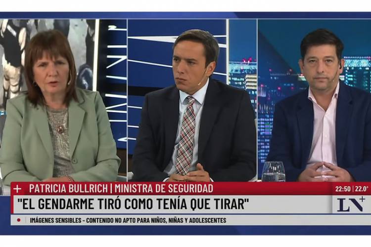 PATRICIA BULLRICH CONTRADICE TODAS LAS EVIDENCIAS Y DICE QUE "EL GENDARME TIRÓ COMO TENÍA QUE TIRAR”