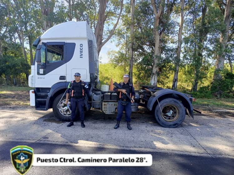 EN UN CONTROL DESCUBRIERON QUE UN CAMIÓN PRESENTABA PEDIDO DE SECUESTRO