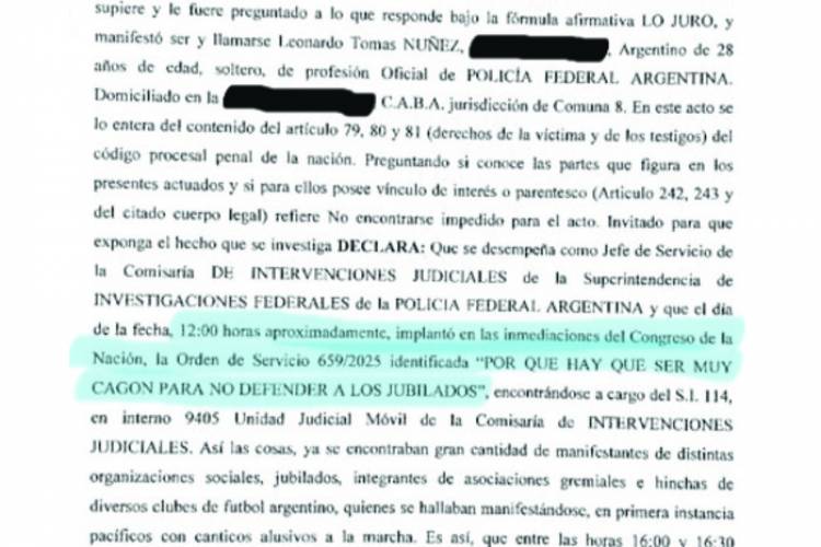 BURLA Y CINISMO EN EL OPERATIVO DE REPRESIÓN