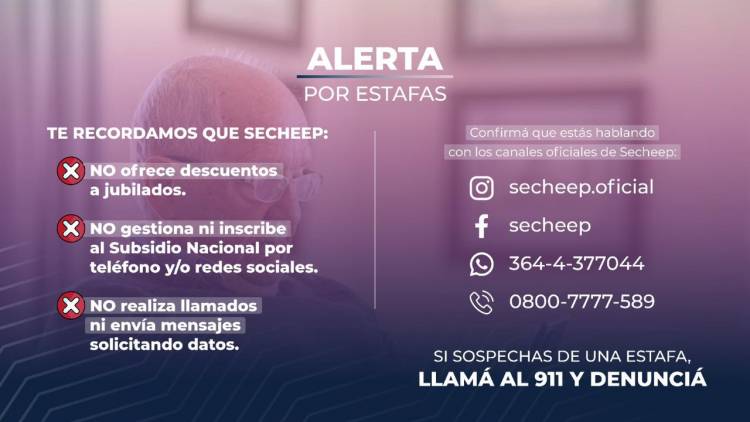 SECHEEP ALERTA SOBRE INTENTOS DE ESTAFAS Y REITERA SUS CANALES OFICIALES DE COMUNICACIÓN