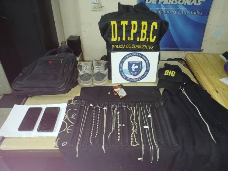 ROBÓ MÁS DE 5 MILLONES EN JOYAS Y TERMINÓ DETENIDA TRAS UN ALLANAMIENTO EN CORRIENTES