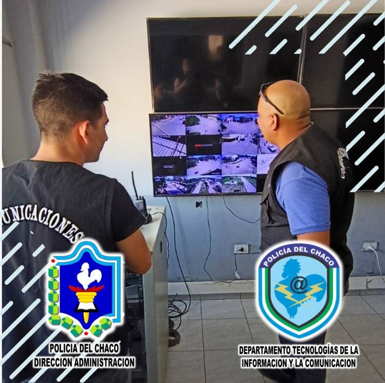 VILLA ÁNGELA: VERIFICARON Y REALIZARON MANTENIMIENTOS EN EL SISTEMA DE VIDEOVIGILANCIA