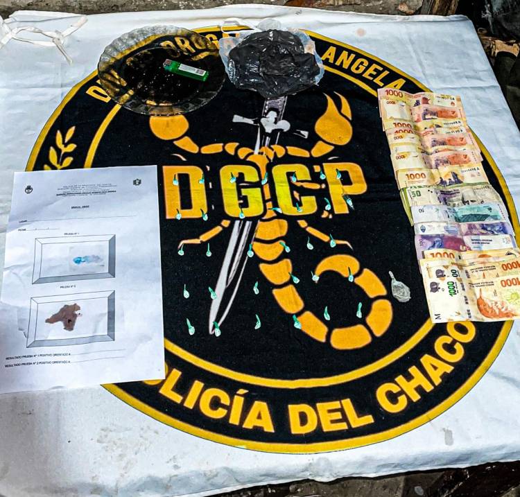 VILLA ÁNGELA: ALLANAMIENTO ANTIDROGAS: DOS DETENIDOS Y COCAÍNA SECUESTRADA