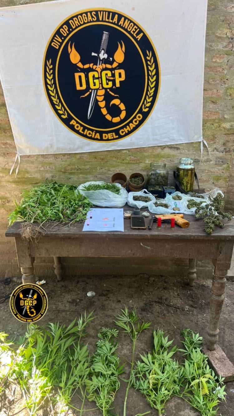 VILLA ÁNGELA: ALLANAMIENTO ANTIDROGAS: SECUESTRO DE ARMAS Y DOS DETENIDOS