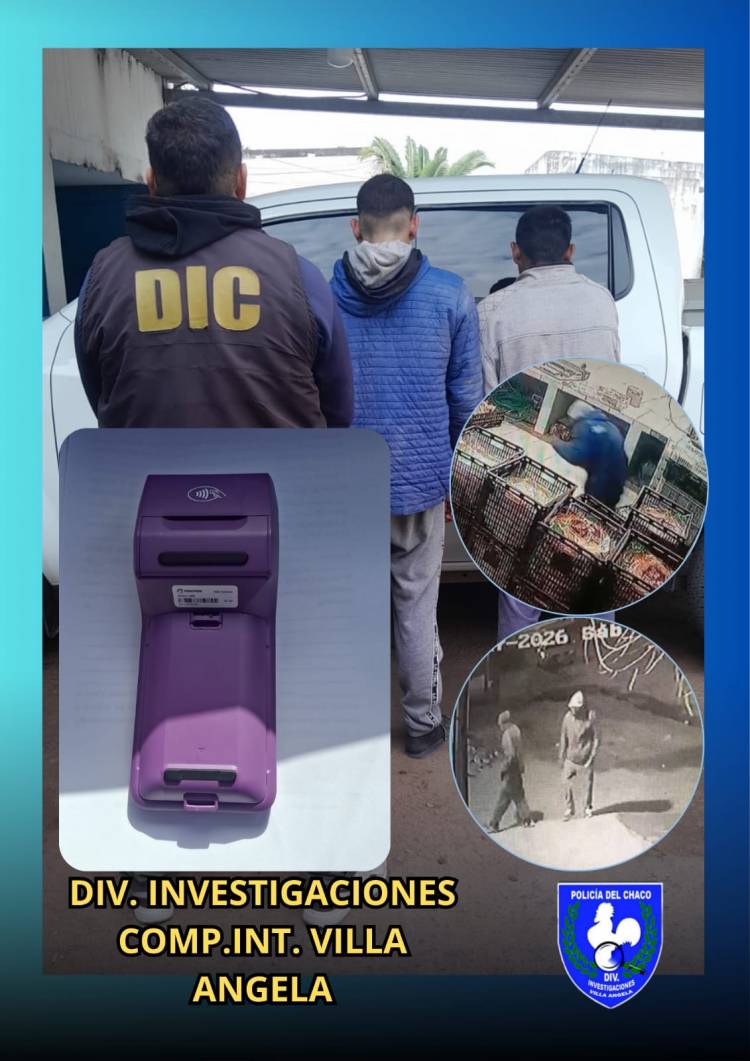VILLA ÁNGELA: ESCLARECIERON UN HURTO EN UNA PANADERÍA Y DETUVIERON A DOS HOMBRES