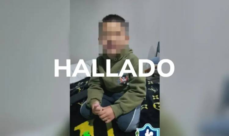 EL NIÑO DE 5 AÑOS FUE HALLADO E INVESTIGAN UNA SUPUESTA RETENCIÓN POR PARTE DE SU PADRE