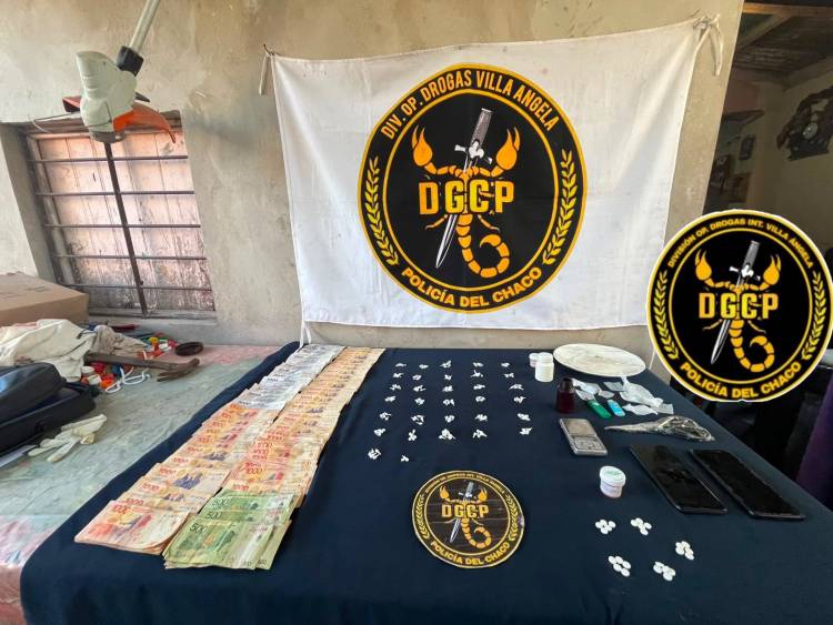 VILLA ÁNGELA: ALLANAMIENTO POR NARCOMENUDEO: SECUESTRARON COCAÍNA, DINERO Y ELEMENTOS VINCULADOS A LA VENTA DE ESTUPEFACIENTES